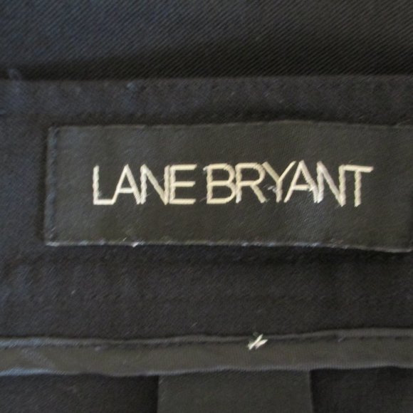 Lane Bryant Womens Plus Size Skirt Black Knee Length, Career, Back Pleats, Sz 22 - Picture 8 of 12